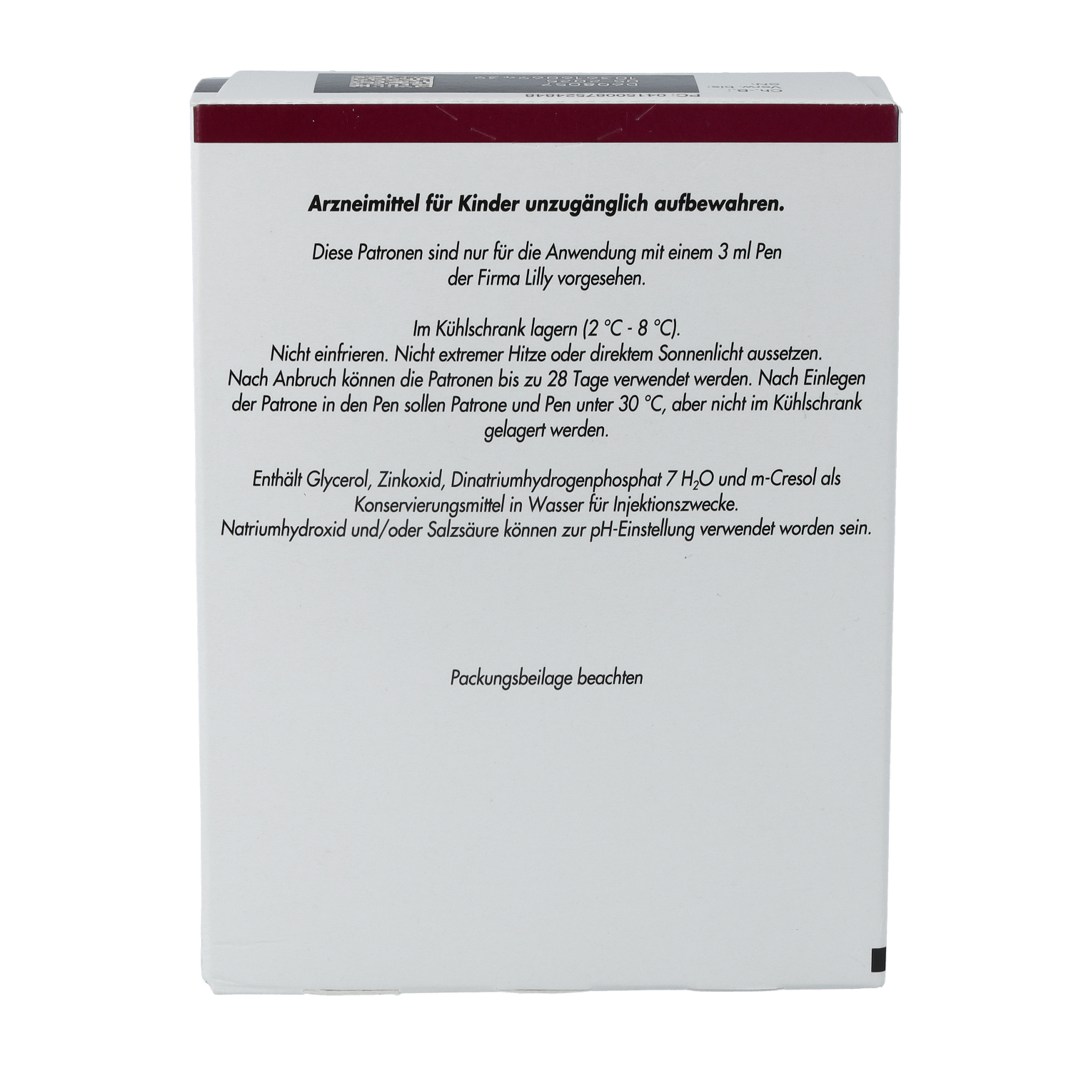 HUMALOG 100 E/ml Patrone Injektionslösung
