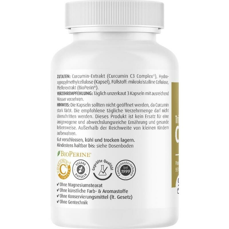 CURCUMIN-TRIPLEX3 500 mg/Kap.95% Curcumin+BioPerin