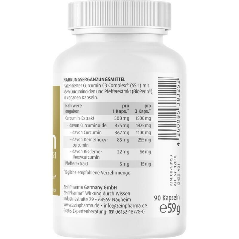 CURCUMIN-TRIPLEX3 500 mg/Kap.95% Curcumin+BioPerin