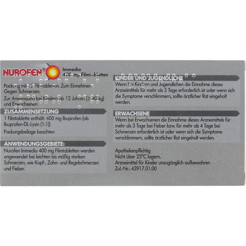 NUROFEN Immedia 400 mg Filmtabletten