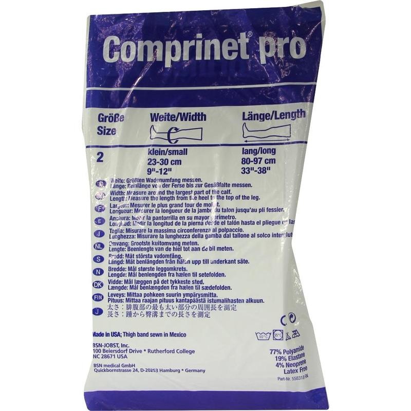 COMPRINET pro Strumpf oberschenk.lang Gr.2 weiß