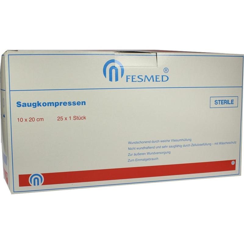 SAUGKOMPRESSEN steril 10x20 cm