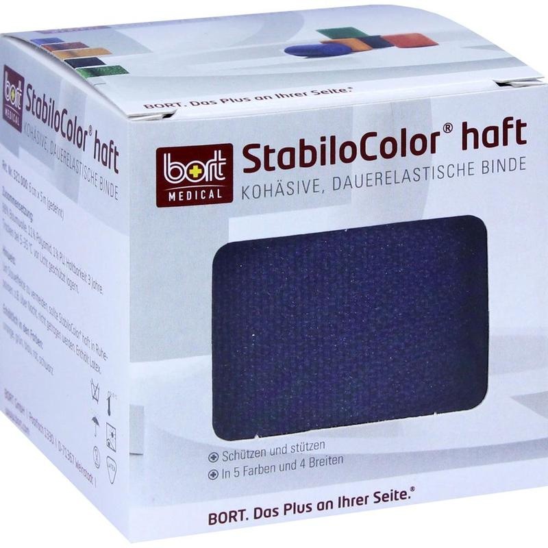BORT StabiloColor haft Binde 6 cm blau