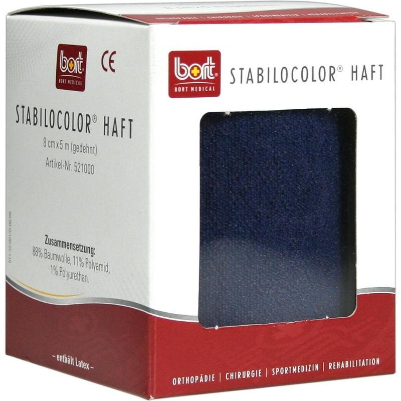 BORT StabiloColor haft Binde 8 cm blau