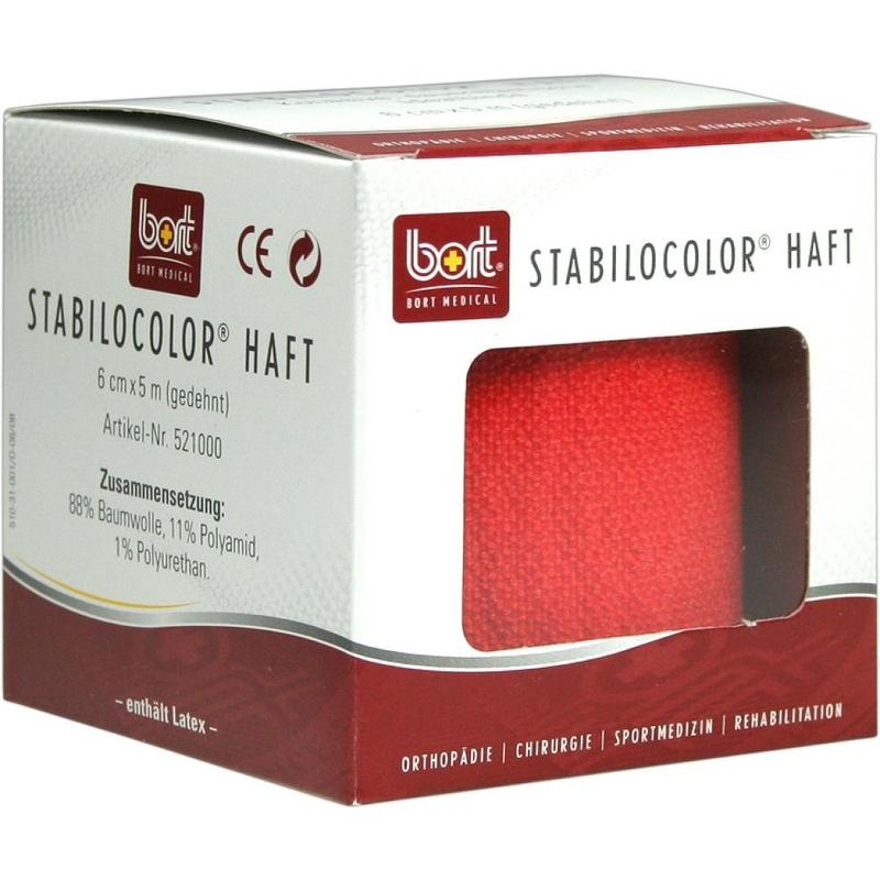 BORT StabiloColor haft Binde 6 cm rot