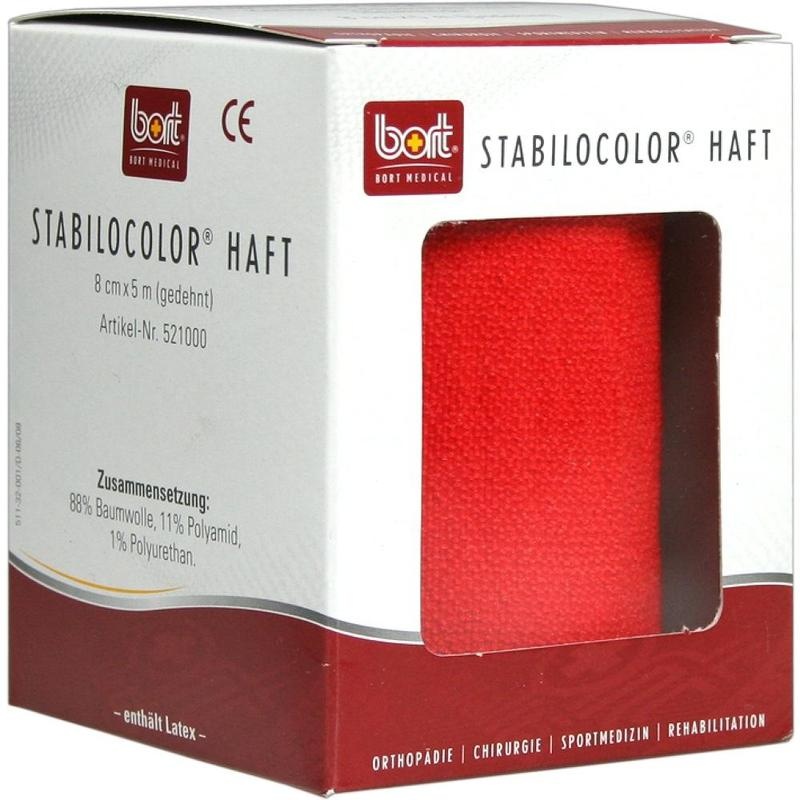 BORT StabiloColor haft Binde 8 cm rot