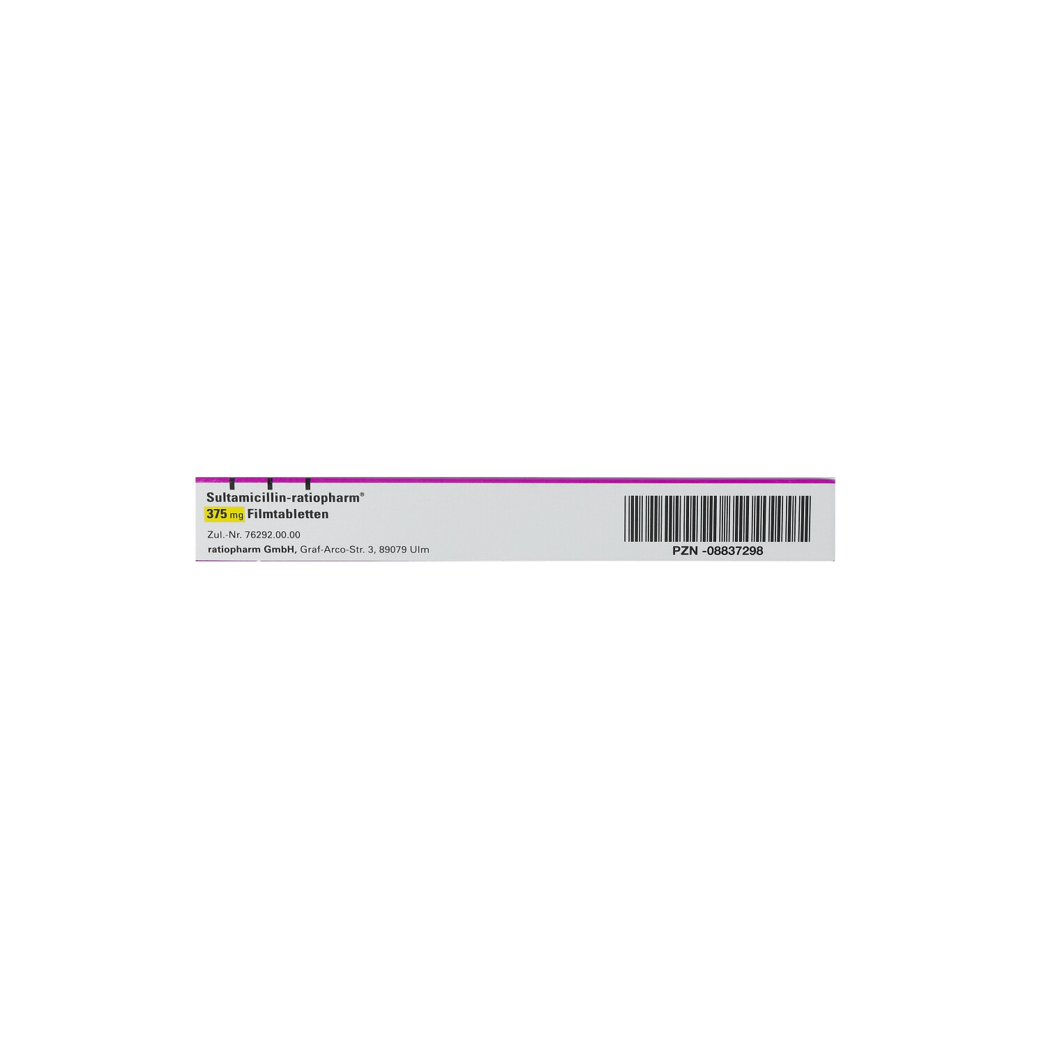 SULTAMICILLIN-ratiopharm 375 mg Filmtabletten