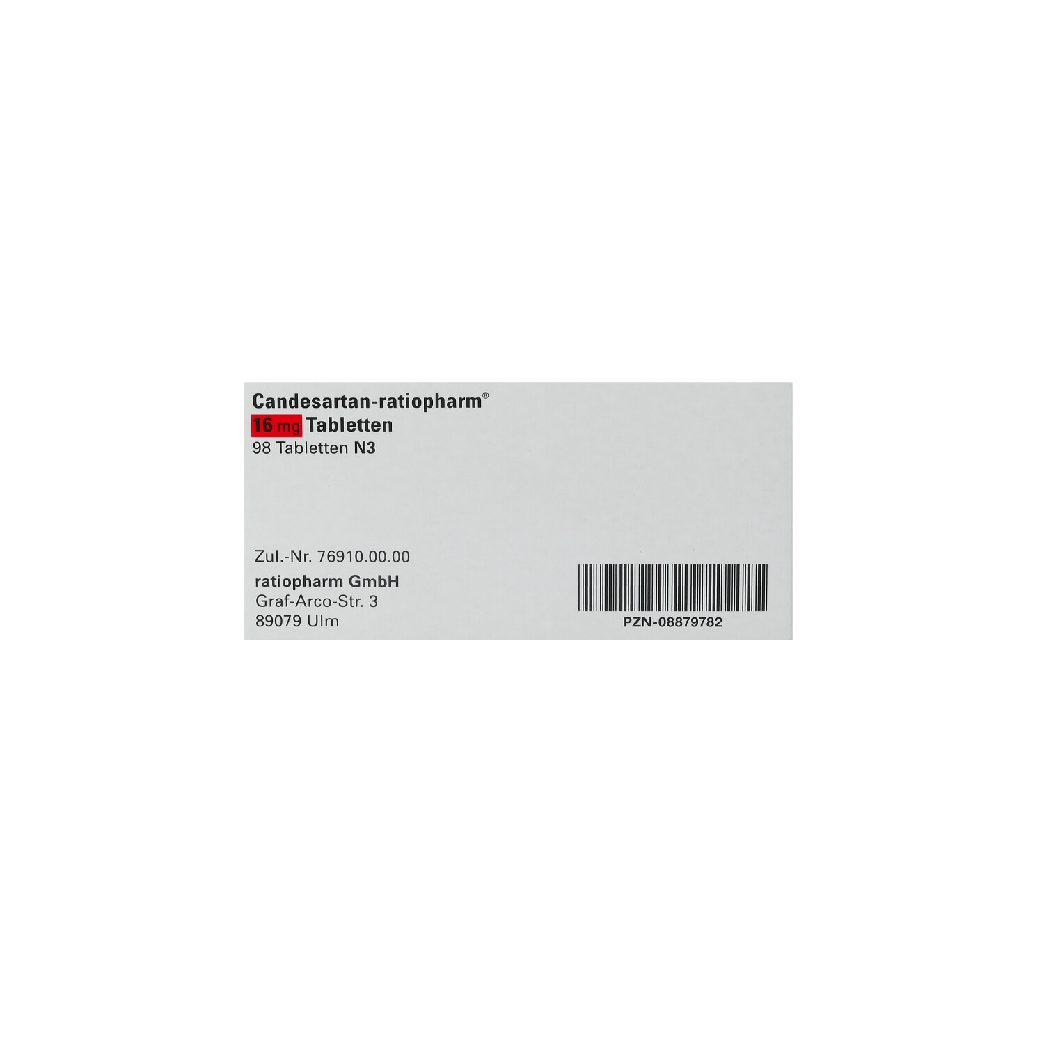 CANDESARTAN-ratiopharm 16 mg Tabletten