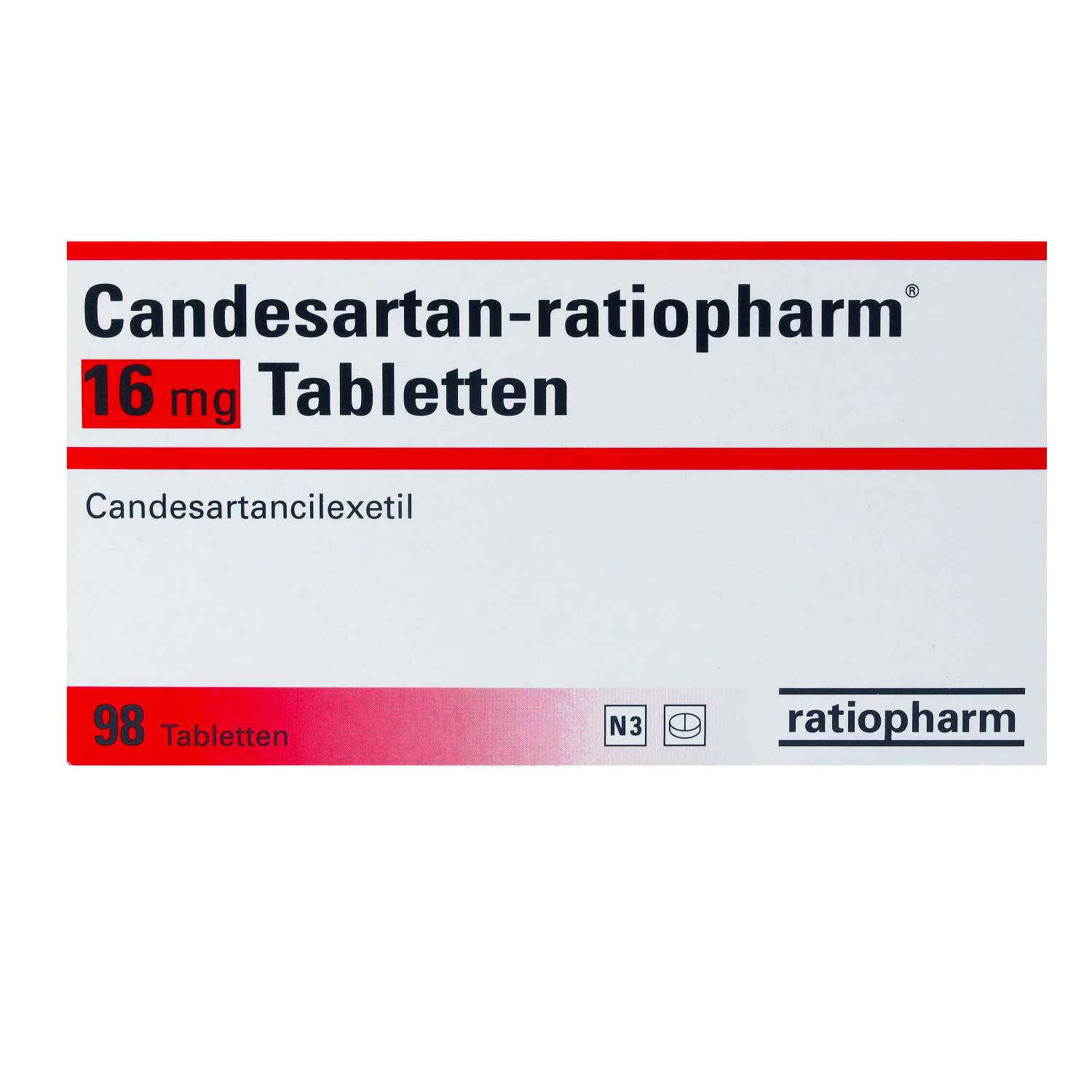 CANDESARTAN-ratiopharm 16 mg Tabletten