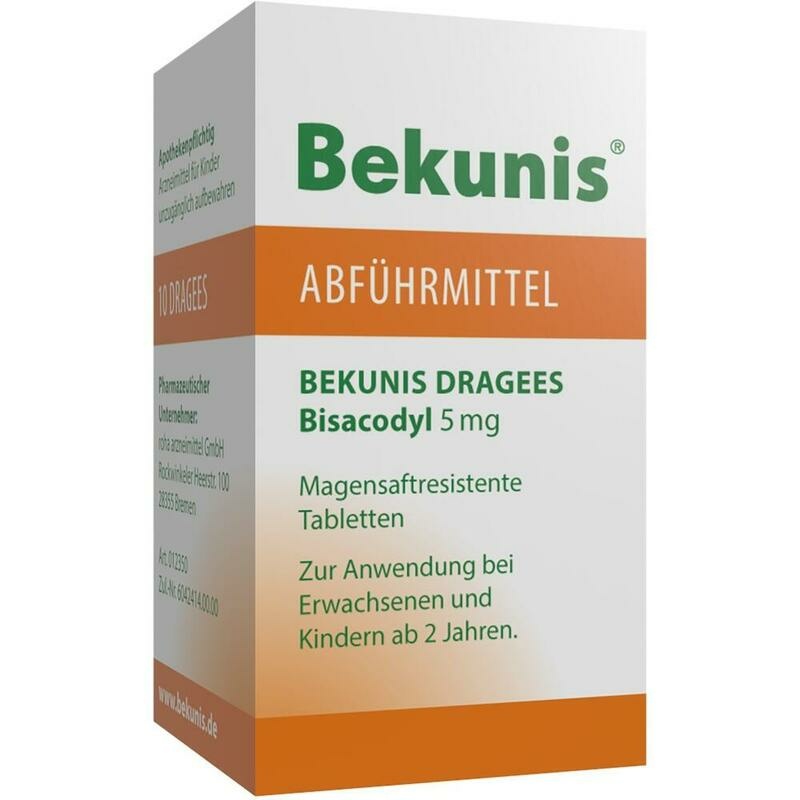 BEKUNIS Dragees Bisacodyl 5 mg magensaftres.Tabl.