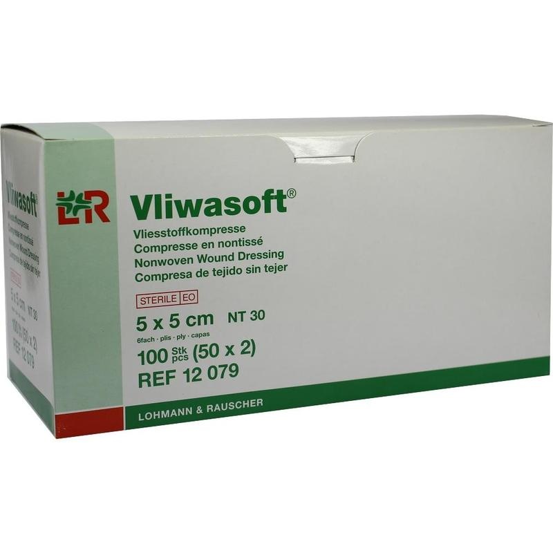 VLIWASOFT Vlieskompressen steril 5x5 cm 6l.