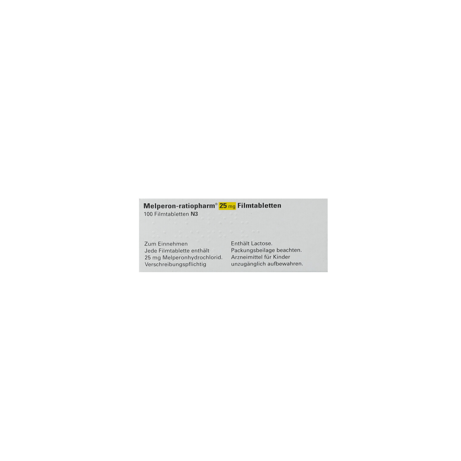 MELPERON-ratiopharm 25 mg Filmtabletten