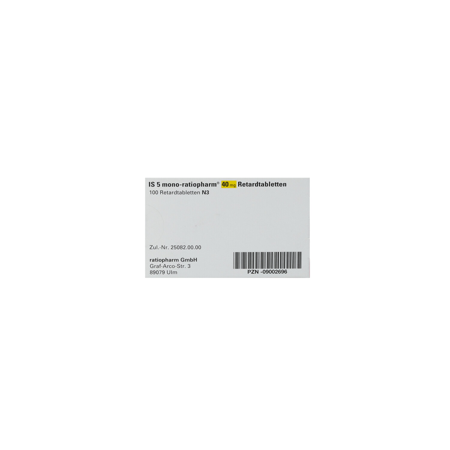 IS 5 mono-ratiopharm 40 mg Retardtabletten
