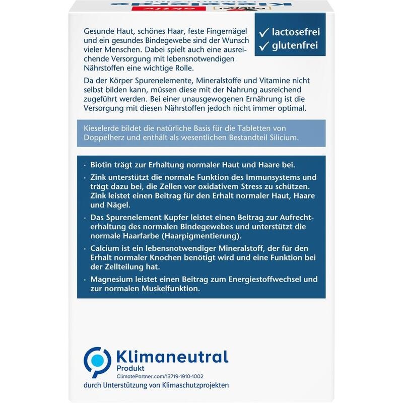 DOPPELHERZ Kieselerde+Biotin+Zink Tabletten