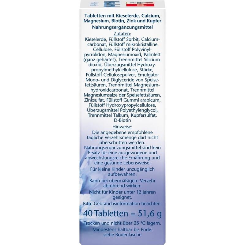 DOPPELHERZ Kieselerde+Biotin+Zink Tabletten