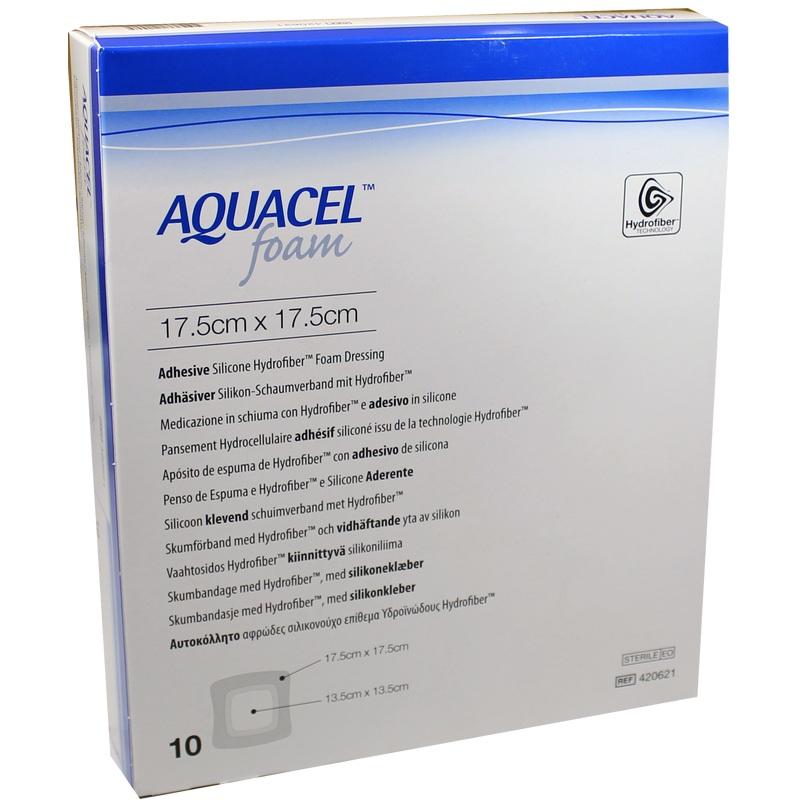 AQUACEL Foam adhäsiv 17,5x17,5 cm Verband