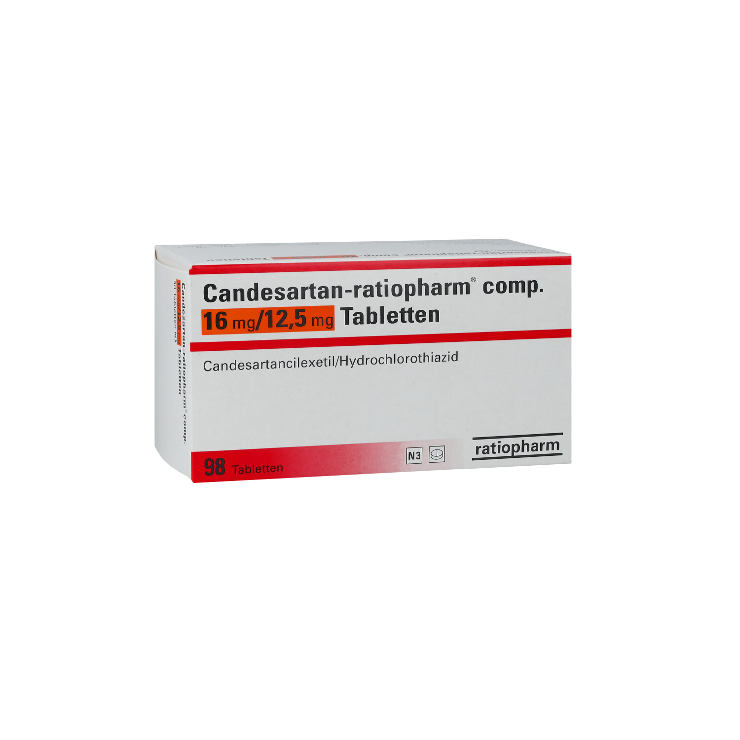 CANDESARTAN-ratiopharm comp. 16 mg/12,5 mg Tabl.