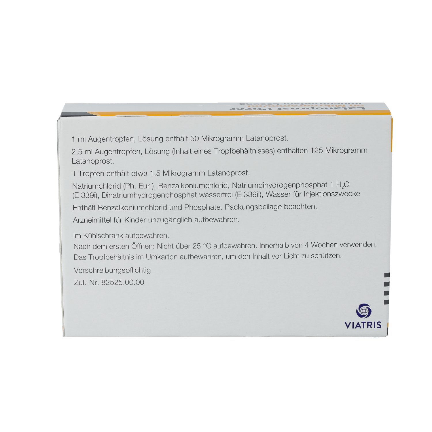 LATANOPROST Pfizer 50 Mikrogramm/ml Augentropfen