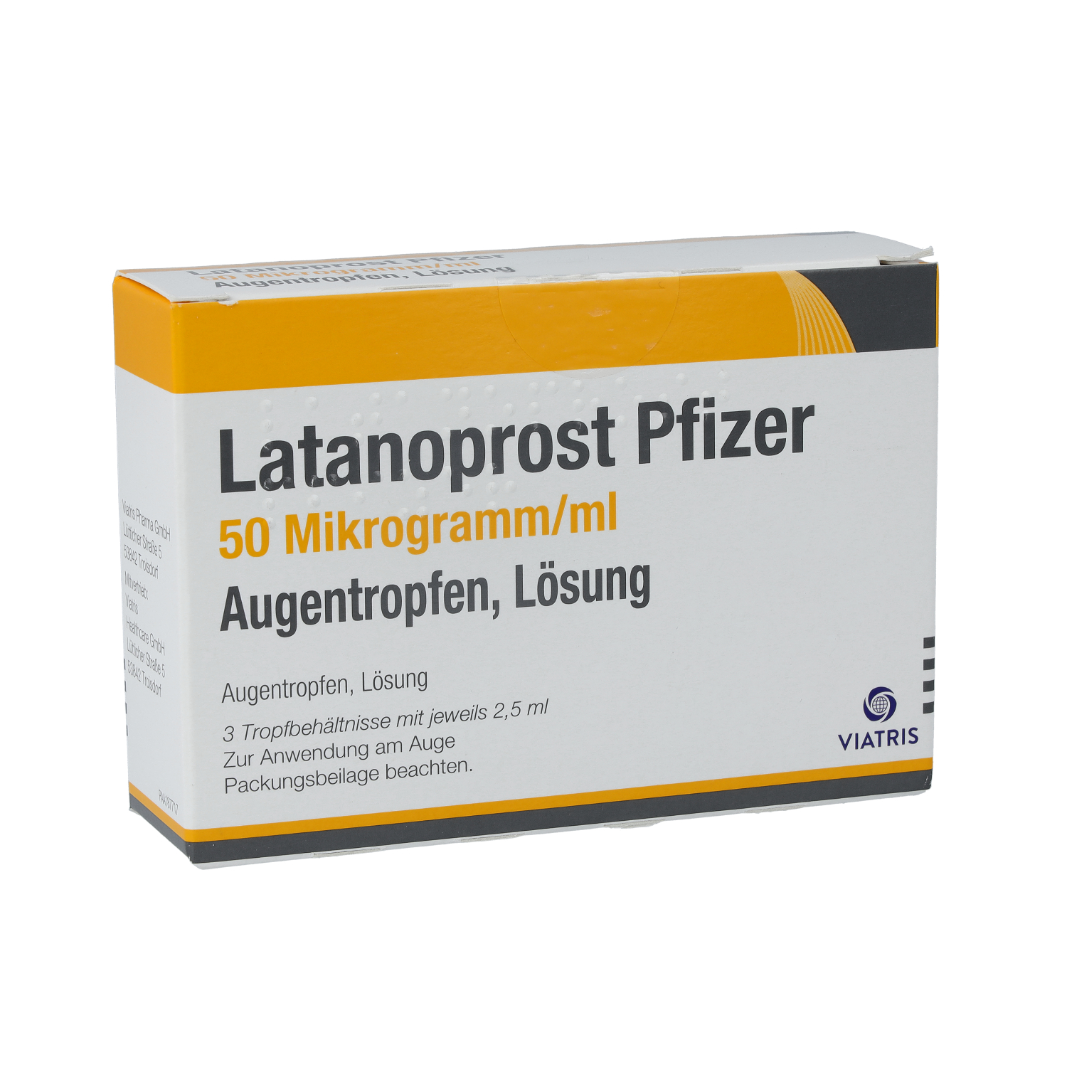 LATANOPROST Pfizer 50 Mikrogramm/ml Augentropfen