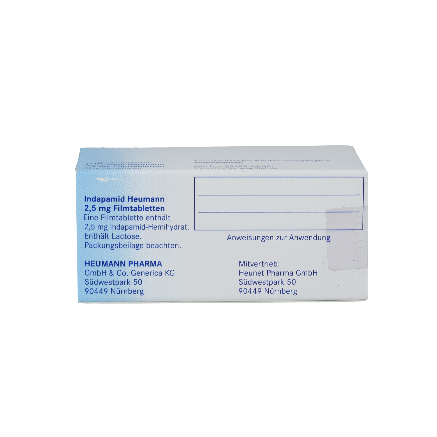 INDAPAMID Heumann 2,5 mg Filmtabletten