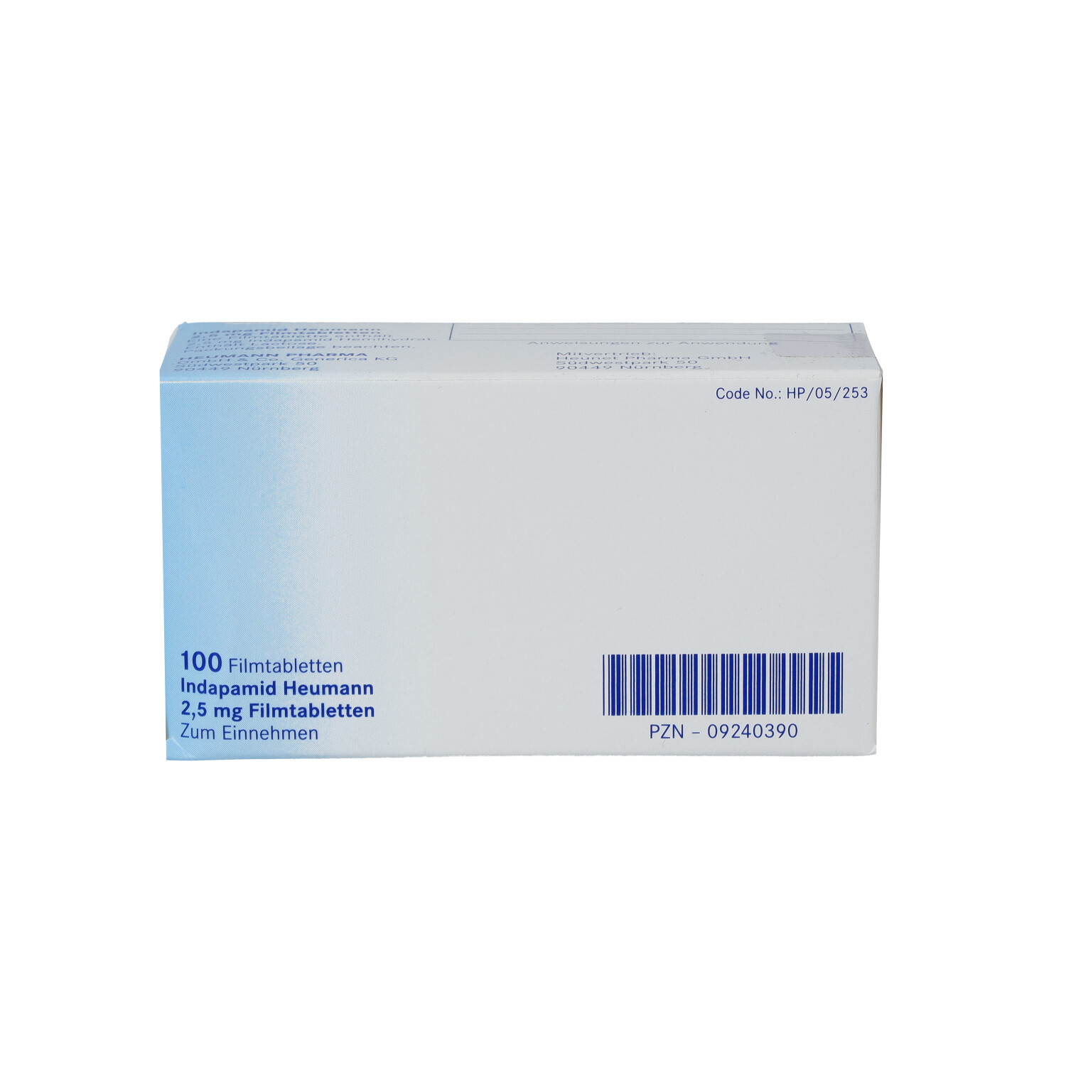 INDAPAMID Heumann 2,5 mg Filmtabletten