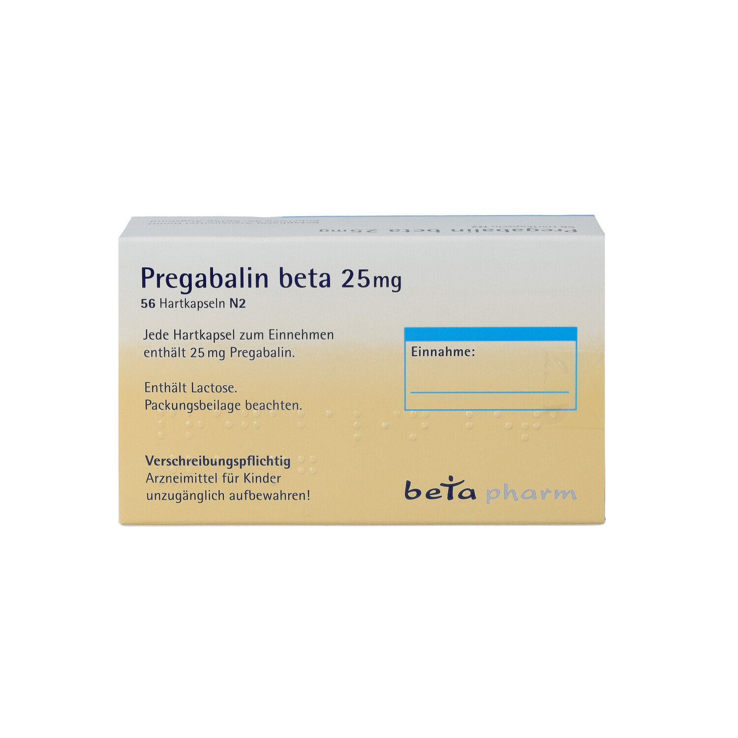 PREGABALIN beta 25 mg Hartkapseln
