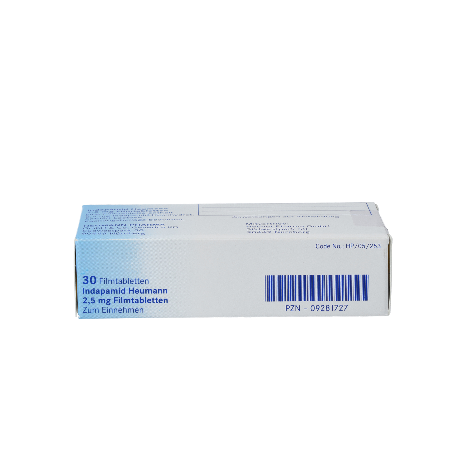 INDAPAMID Heumann 2,5 mg Filmtabletten