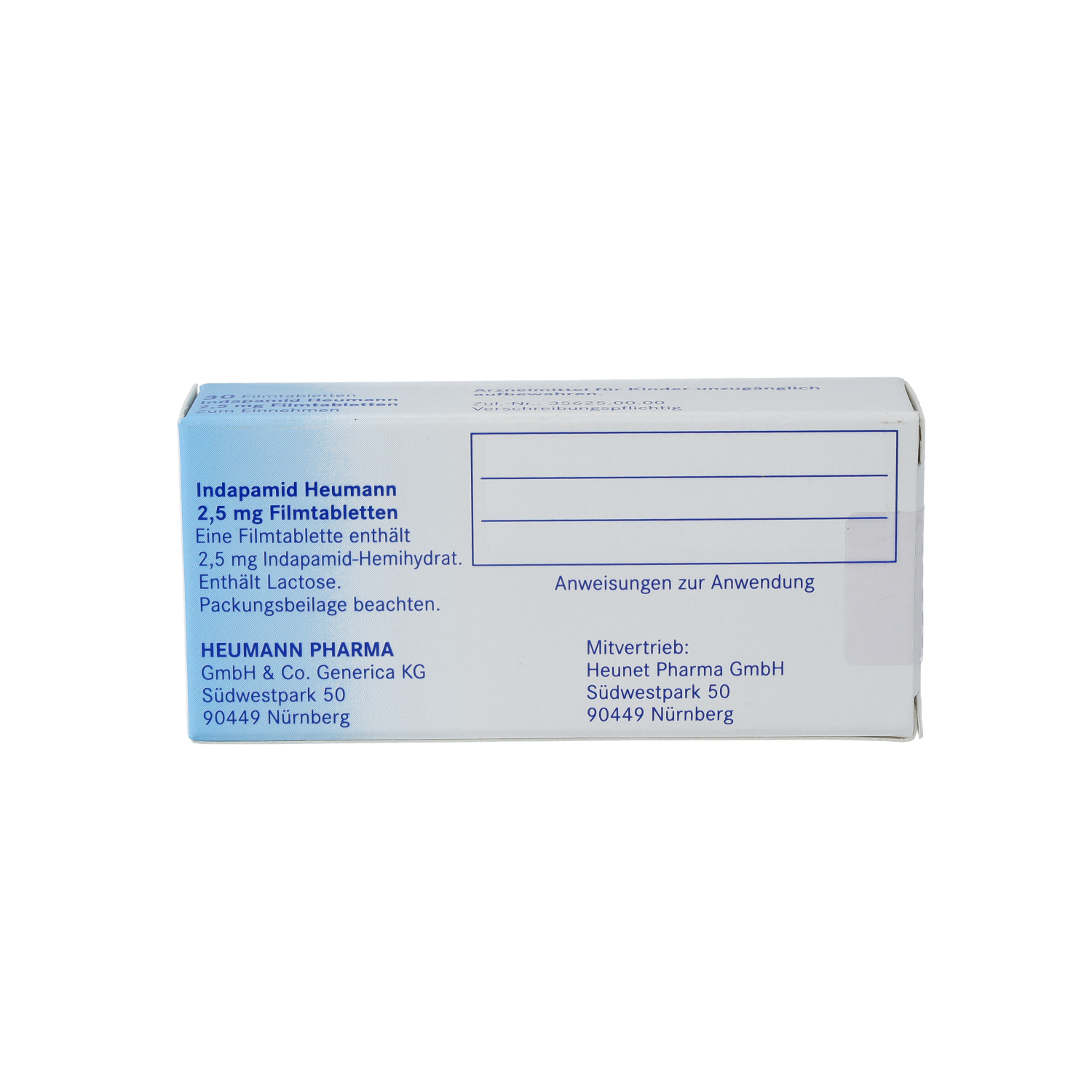 INDAPAMID Heumann 2,5 mg Filmtabletten