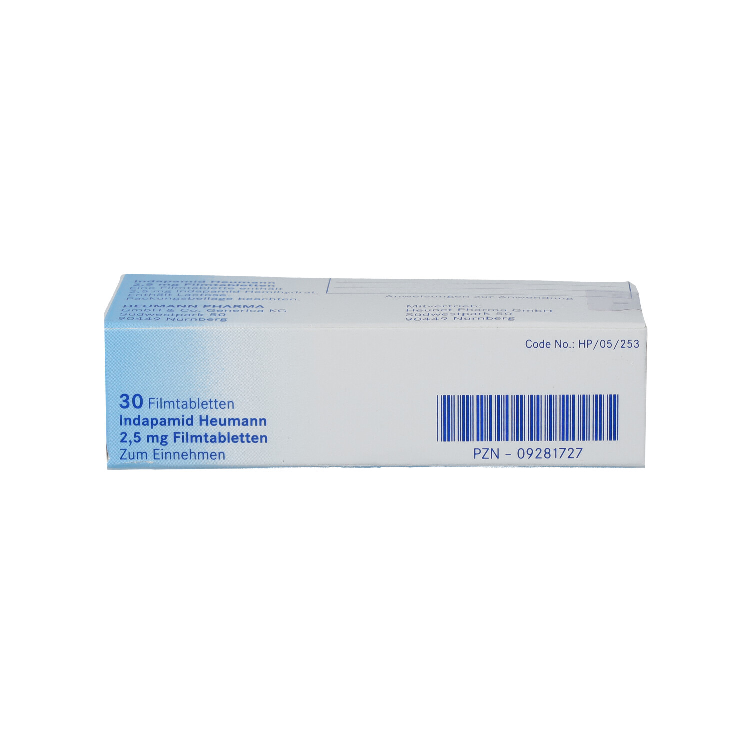 INDAPAMID Heumann 2,5 mg Filmtabletten