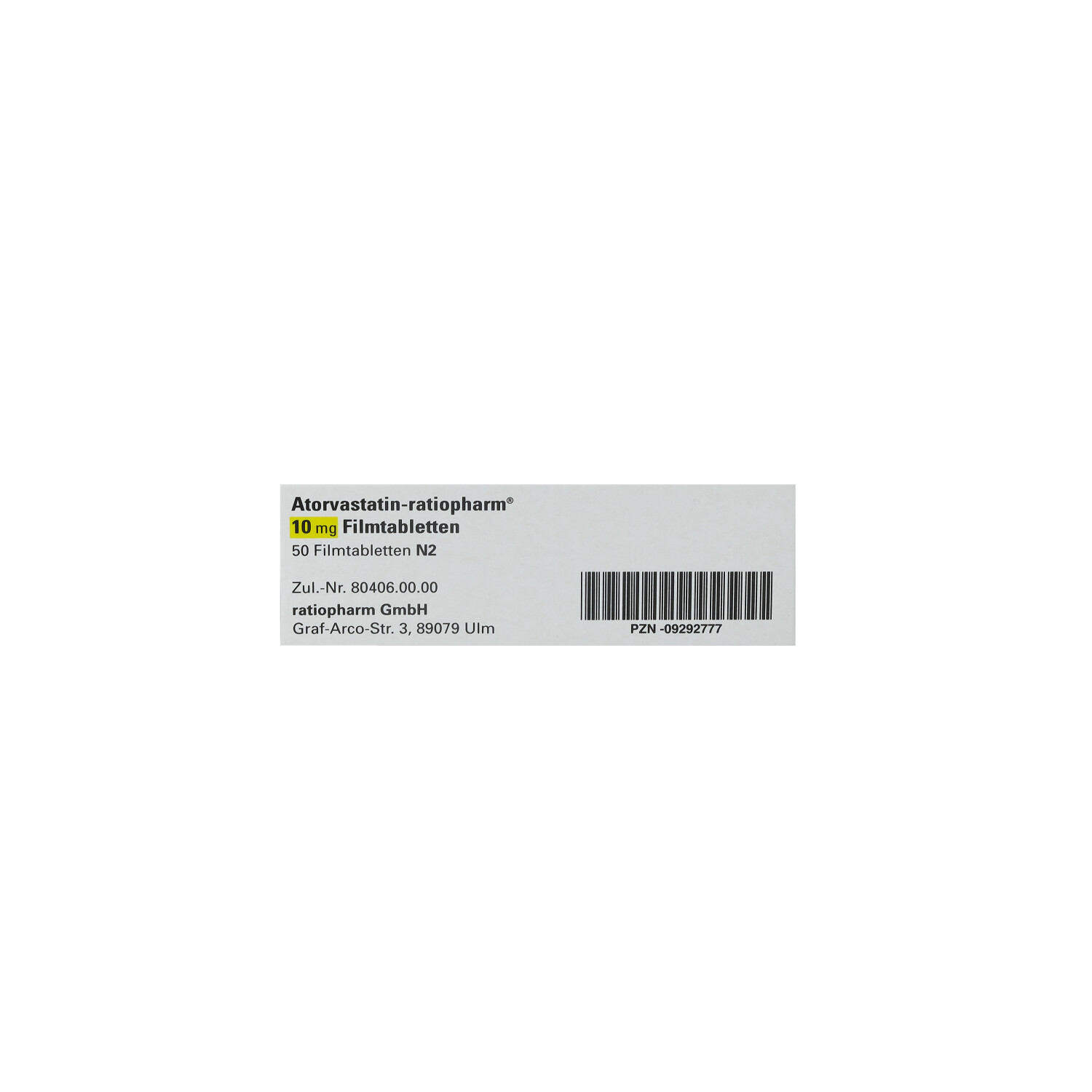 ATORVASTATIN-ratiopharm 10 mg Filmtabletten