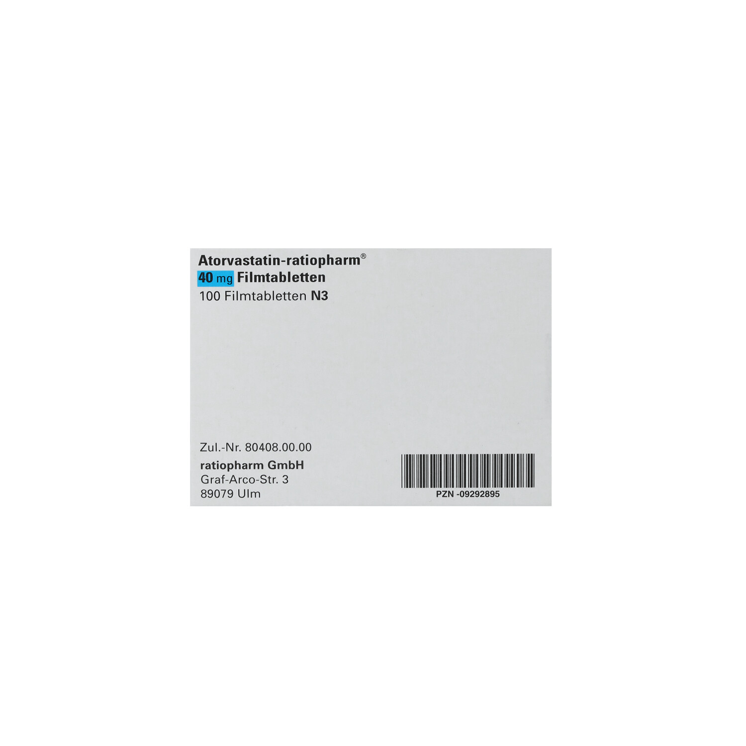 ATORVASTATIN-ratiopharm 40 mg Filmtabletten