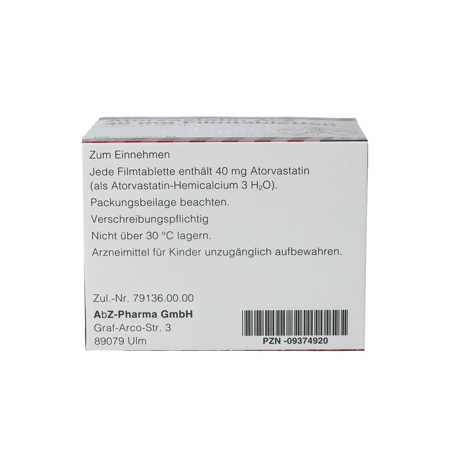 ATORVASTATIN AbZ 40 mg Filmtabletten