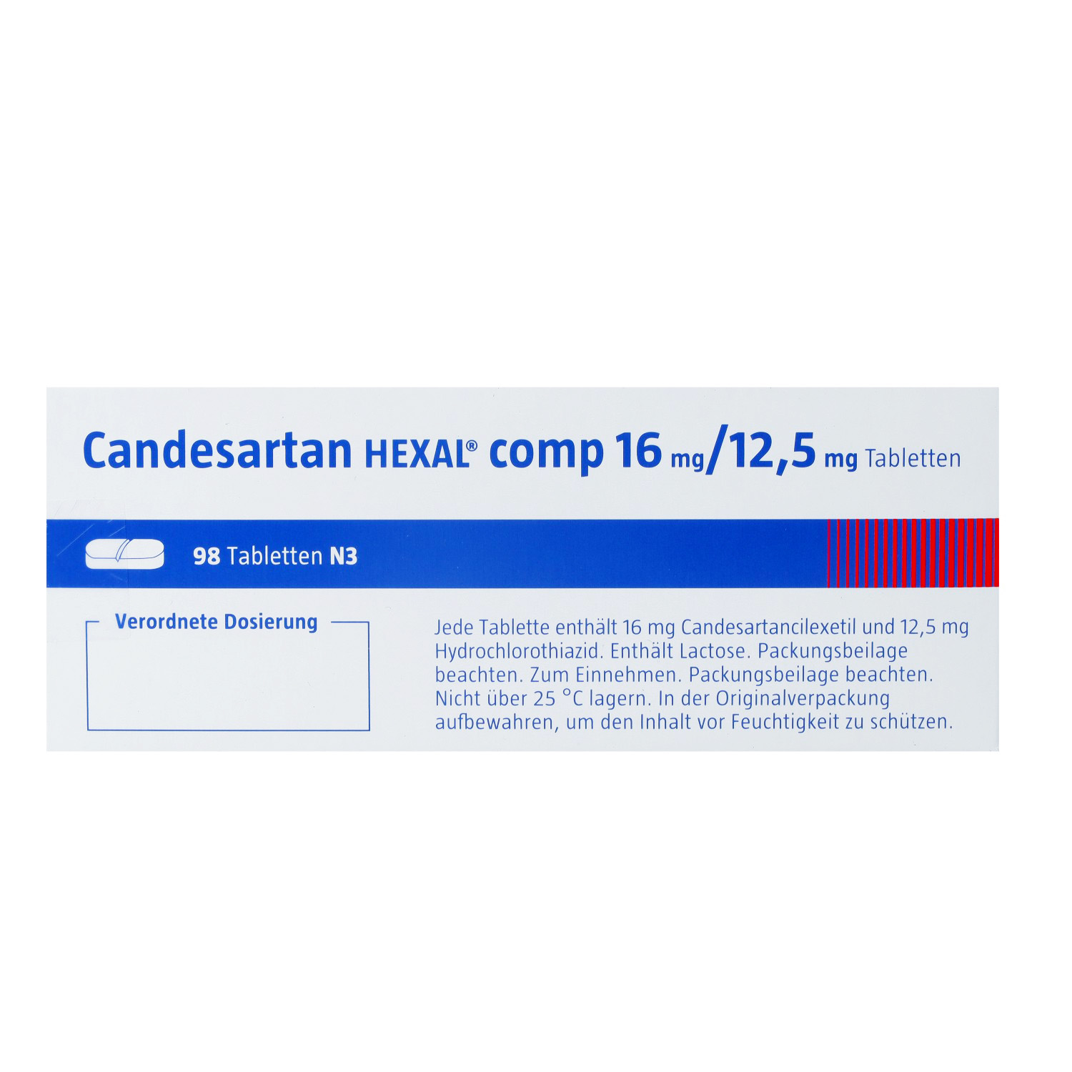 CANDESARTAN HEXAL comp 16 mg/12,5 mg Tabletten