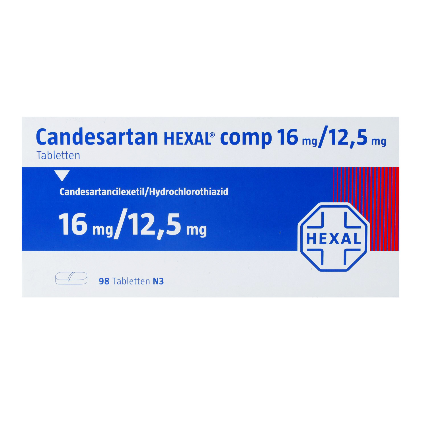 CANDESARTAN HEXAL comp 16 mg/12,5 mg Tabletten