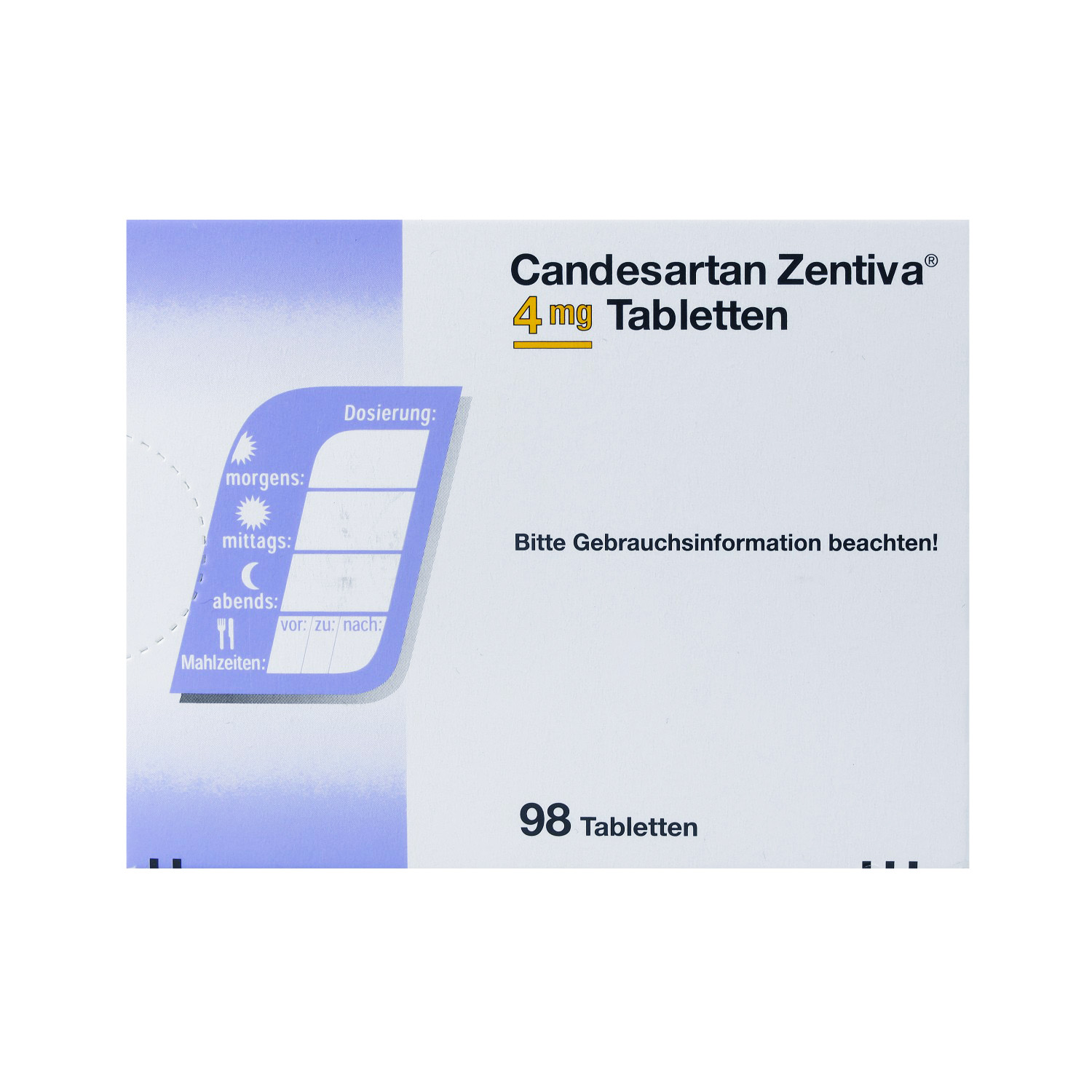 CANDESARTAN Zentiva 4 mg Tabletten