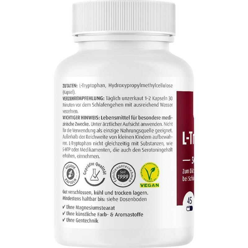 L-TRYPTOPHAN 500 mg aus Fermentation Kapseln