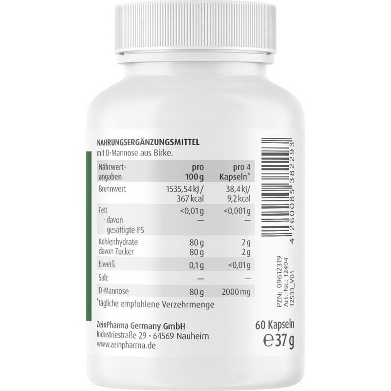 NATURAL D-Mannose 500 mg Kapseln