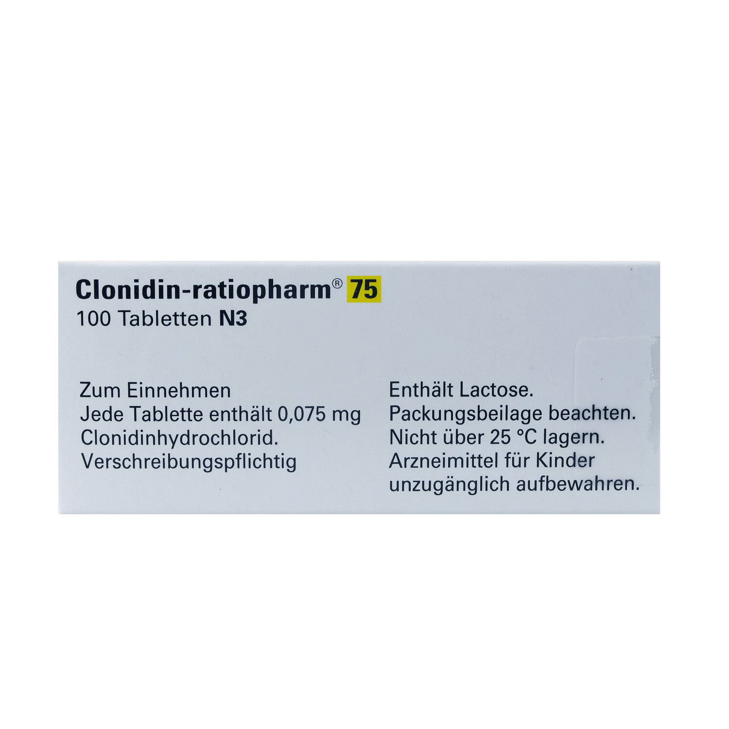 CLONIDIN-ratiopharm 75 Tabletten