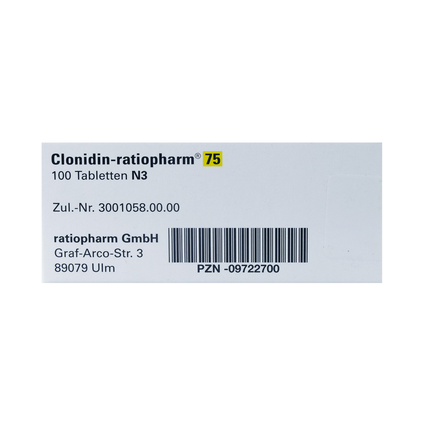CLONIDIN-ratiopharm 75 Tabletten