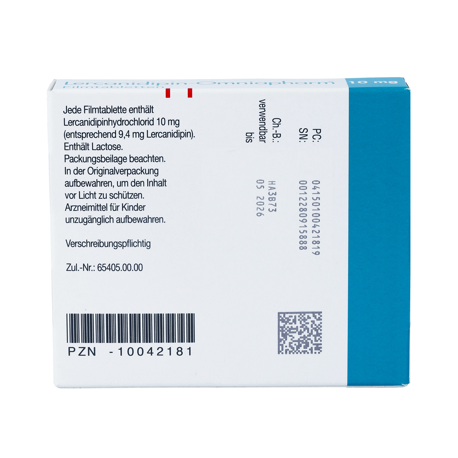 LERCANIDIPIN Omniapharm 10 mg Filmtabletten
