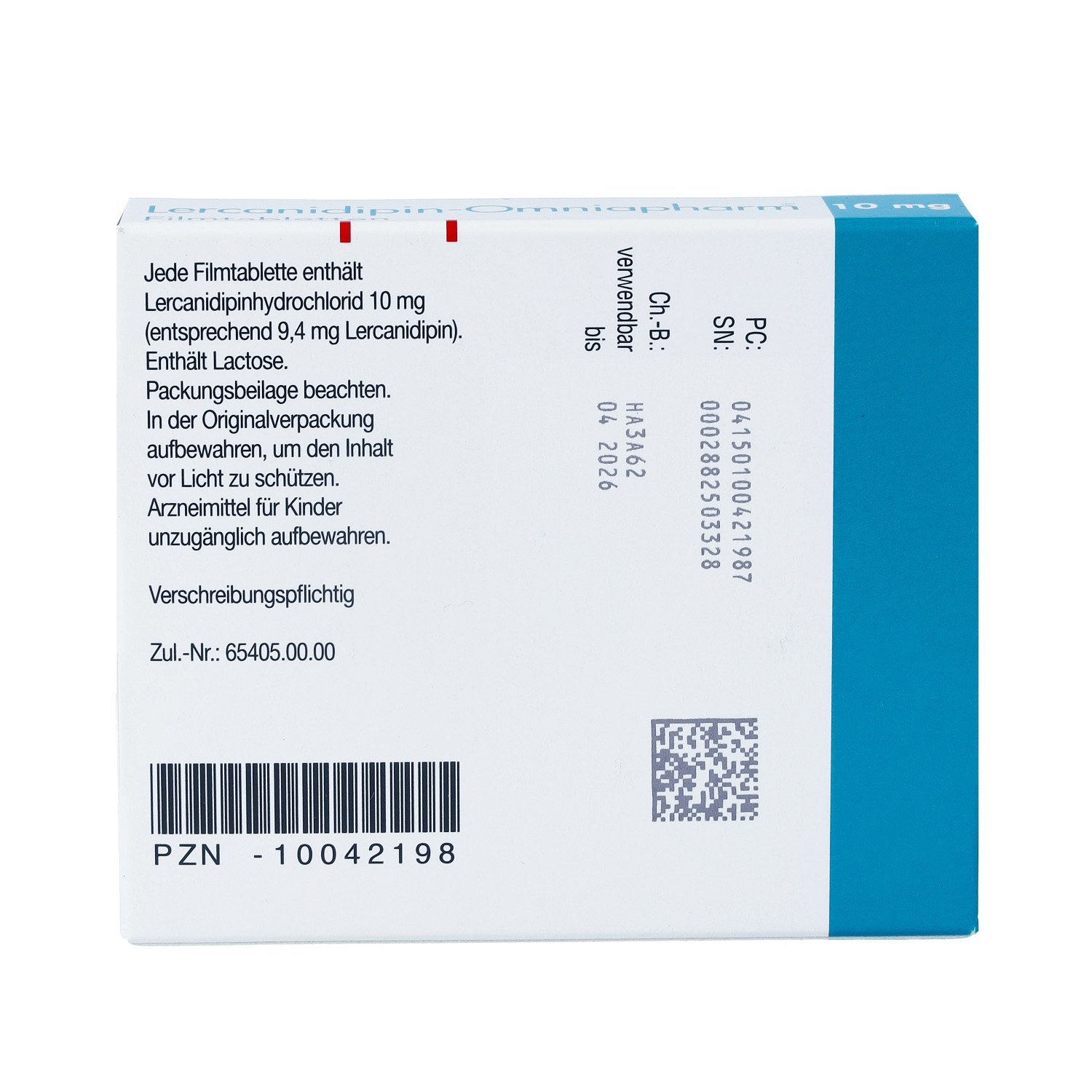 LERCANIDIPIN Omniapharm 10 mg Filmtabletten