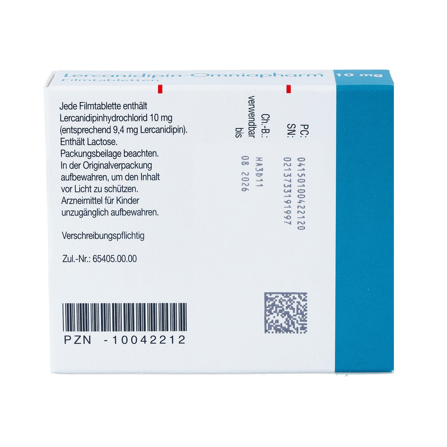 LERCANIDIPIN Omniapharm 10 mg Filmtabletten