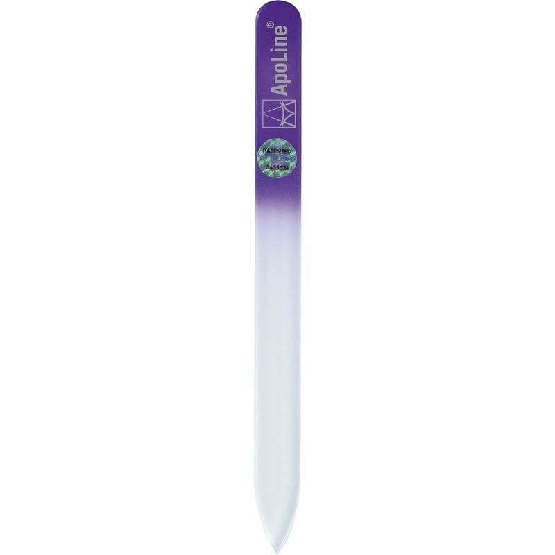 APOLINE Nagelfeile Glas 9 cm lila