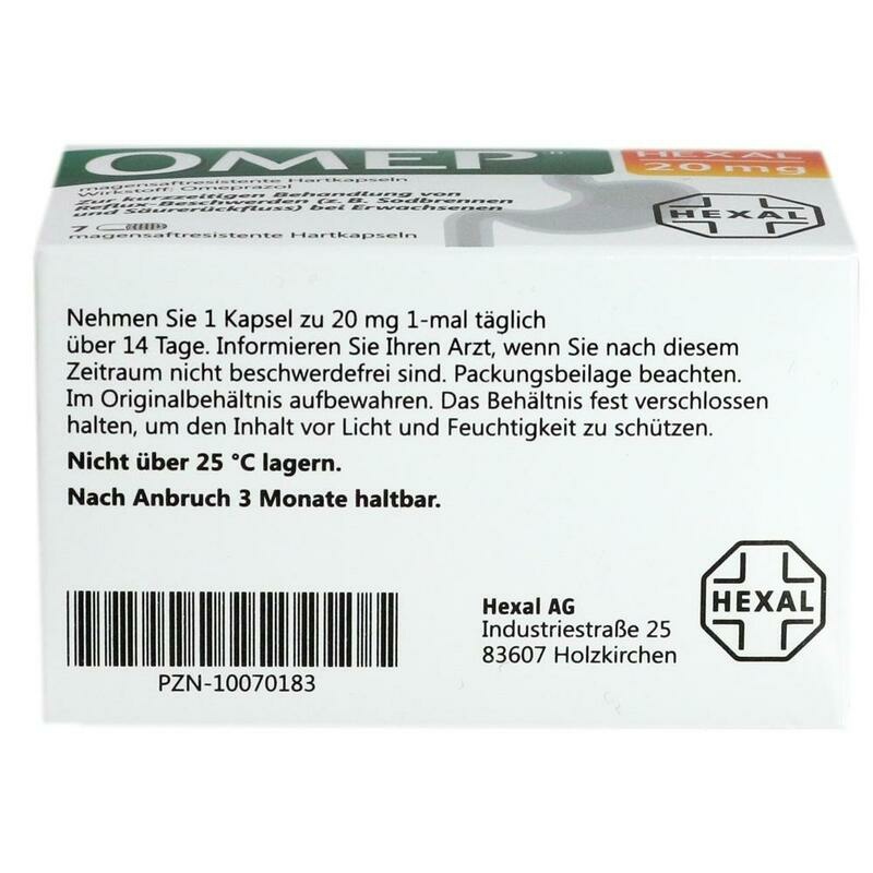 OMEP HEXAL 20 mg magensaftresistente Hartkapseln