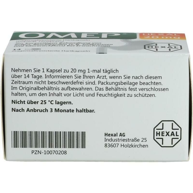 OMEP HEXAL 20 mg magensaftresistente Hartkapseln