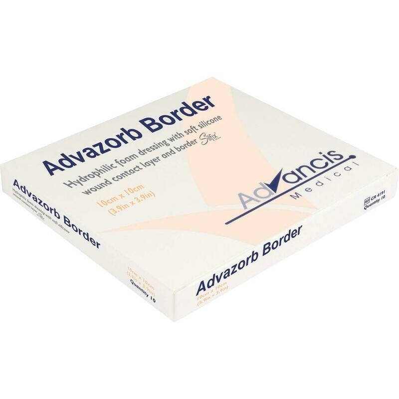 ADVAZORB Border PU-Schaumverband 10x10 cm