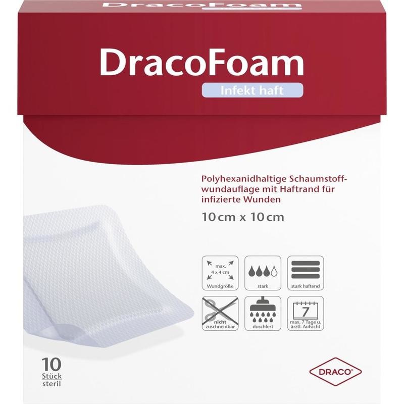 DRACOFOAM Infekt haft Schaumst.Wundauf.10x10 cm