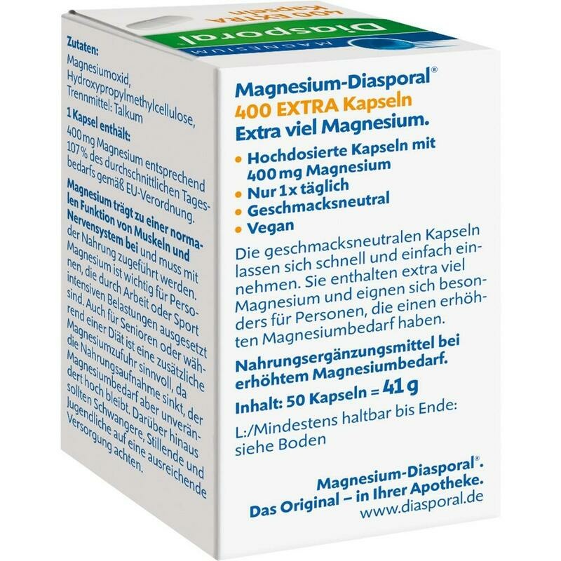 MAGNESIUM DIASPORAL 400 Extra Kapseln