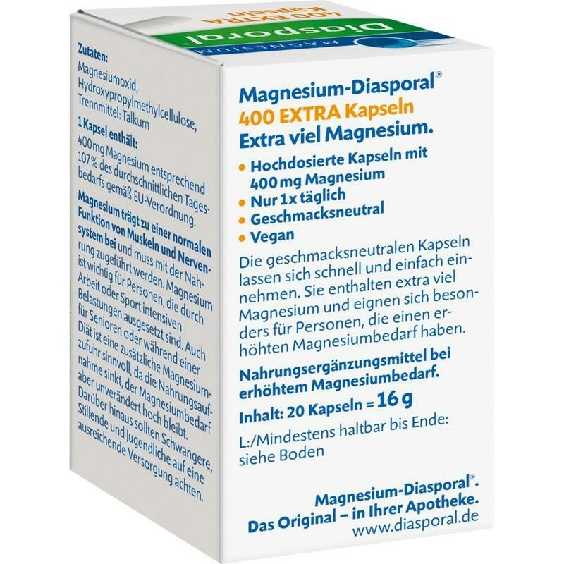 MAGNESIUM DIASPORAL 400 Extra Kapseln