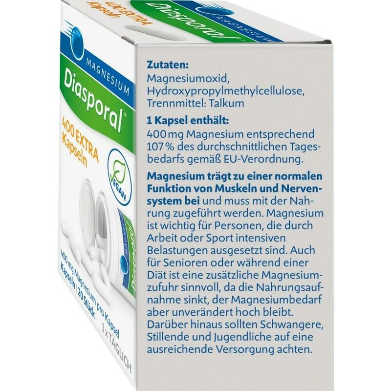 MAGNESIUM DIASPORAL 400 Extra Kapseln